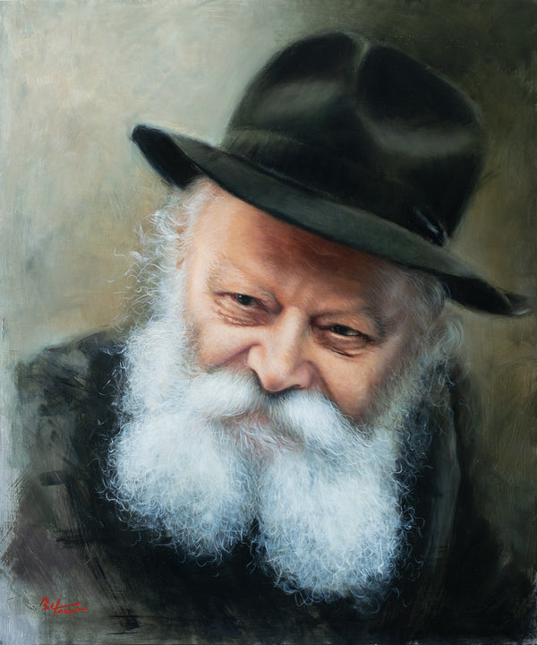 Lubavitcher Rebbe Smiling, Close Up